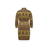 Egypt Hieroglyphics Pattern Print Design 03 Men's Long Sleeve Belted Night Robe