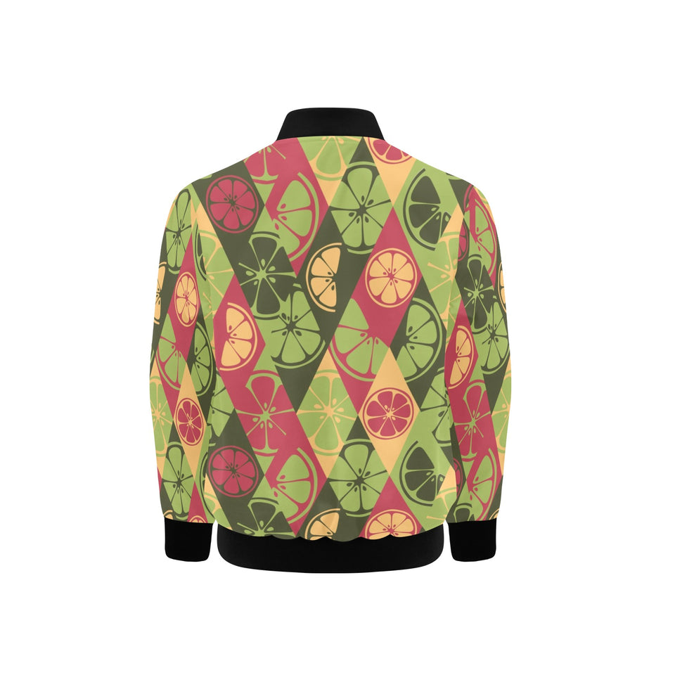 Cool Geometric lime pattern Kids' Boys' Girls' Bomber Jacket