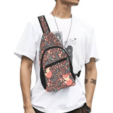 fox leaves mushroom pattern All Over Print Chest Bag