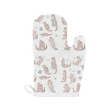 Cute sea otters pattern Heat Resistant Oven Mitts
