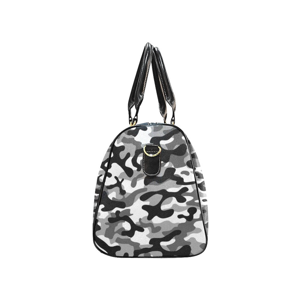 Black white camouflage pattern Travel Bag