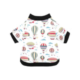 Hot air balloon pattern All Over Print Pet Dog Round Neck Fuzzy Shirt