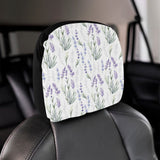 Hand painting Watercolor Lavender Car Headrest Cover