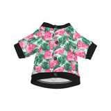Watermelons tropical palm leaves pattern All Over Print Pet Dog Round Neck Fuzzy Shirt