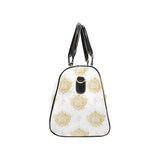 Gold Ornamental lotue waterlily symbol pattern Travel Bag