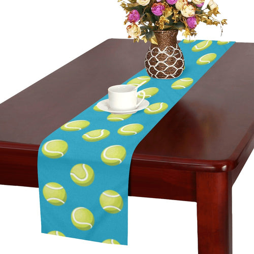 Tennis Pattern Print Design 05 Table Runner