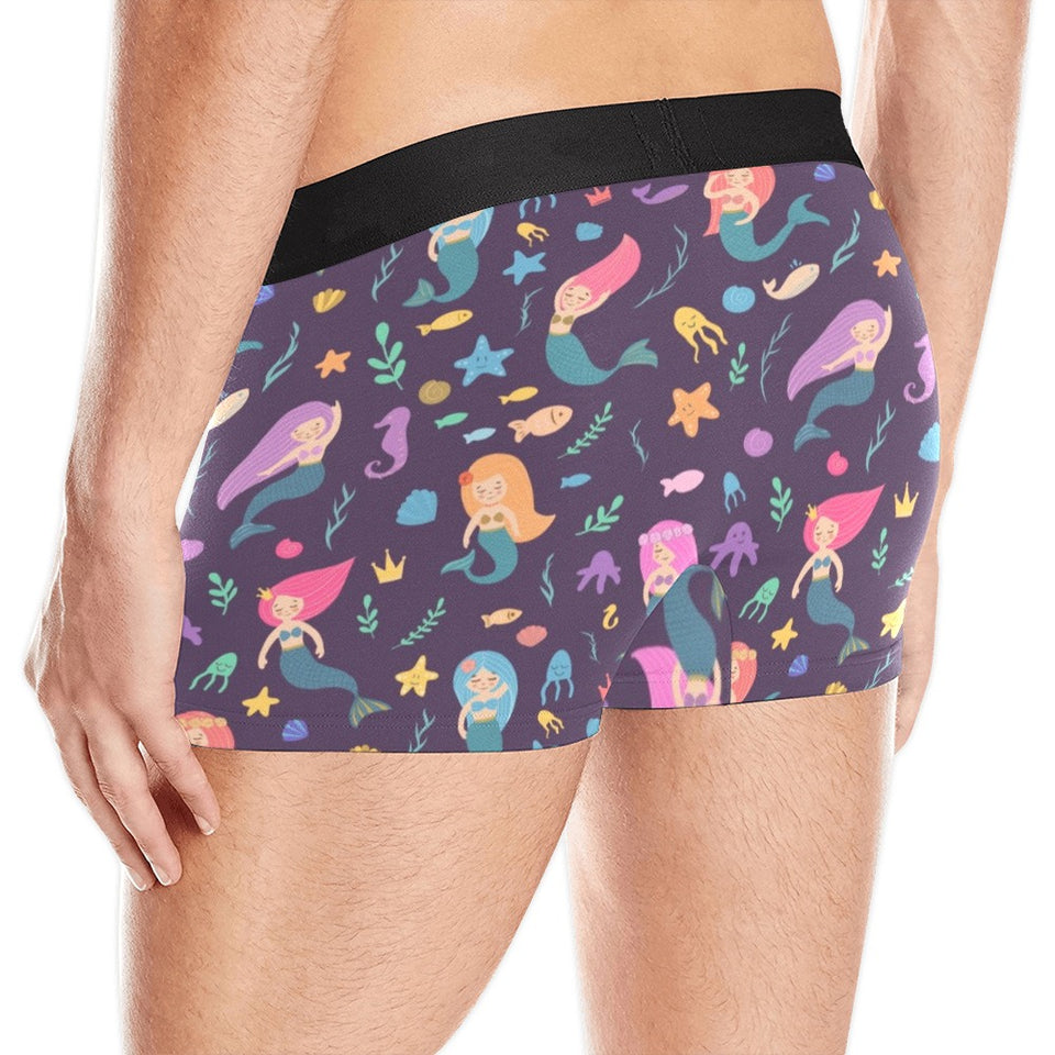 beautiful mermaid Fish jellyfish algae other marin Men's All Over Print Boxer Briefs Men's Underwear