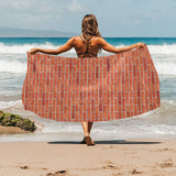 Brick Printed Pattern Print Design 03 Beach Towel
