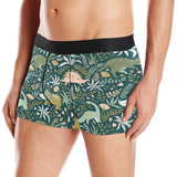 dinosaurs tropical leaves flower pattern Men's All Over Print Boxer Briefs Men's Underwear