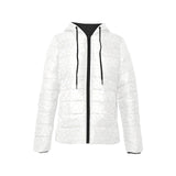 arabic white pattern Women's Padded Hooded Jacket