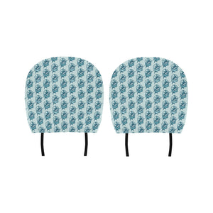 Swordfish Pattern Print Design 05 Car Headrest Cover