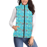 Math Pattern Print Design 02 Women's Padded Vest
