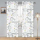 Siberian Husky design pattern Gauze Curtain