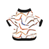 Boomerang Australian aboriginal ornament pattern All Over Print Pet Dog Round Neck Fuzzy Shirt