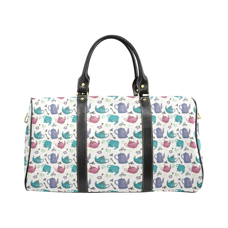 Tea pots Pattern Print Design 05 Travel Bag