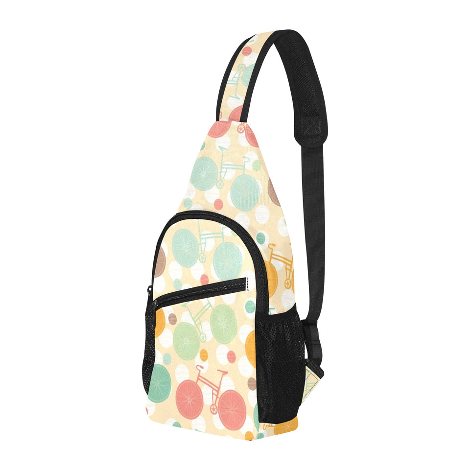 Bicycle Pattern Print Design 01 All Over Print Chest Bag