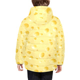 Cheese texture Kids' Boys' Girls' Padded Hooded Jacket