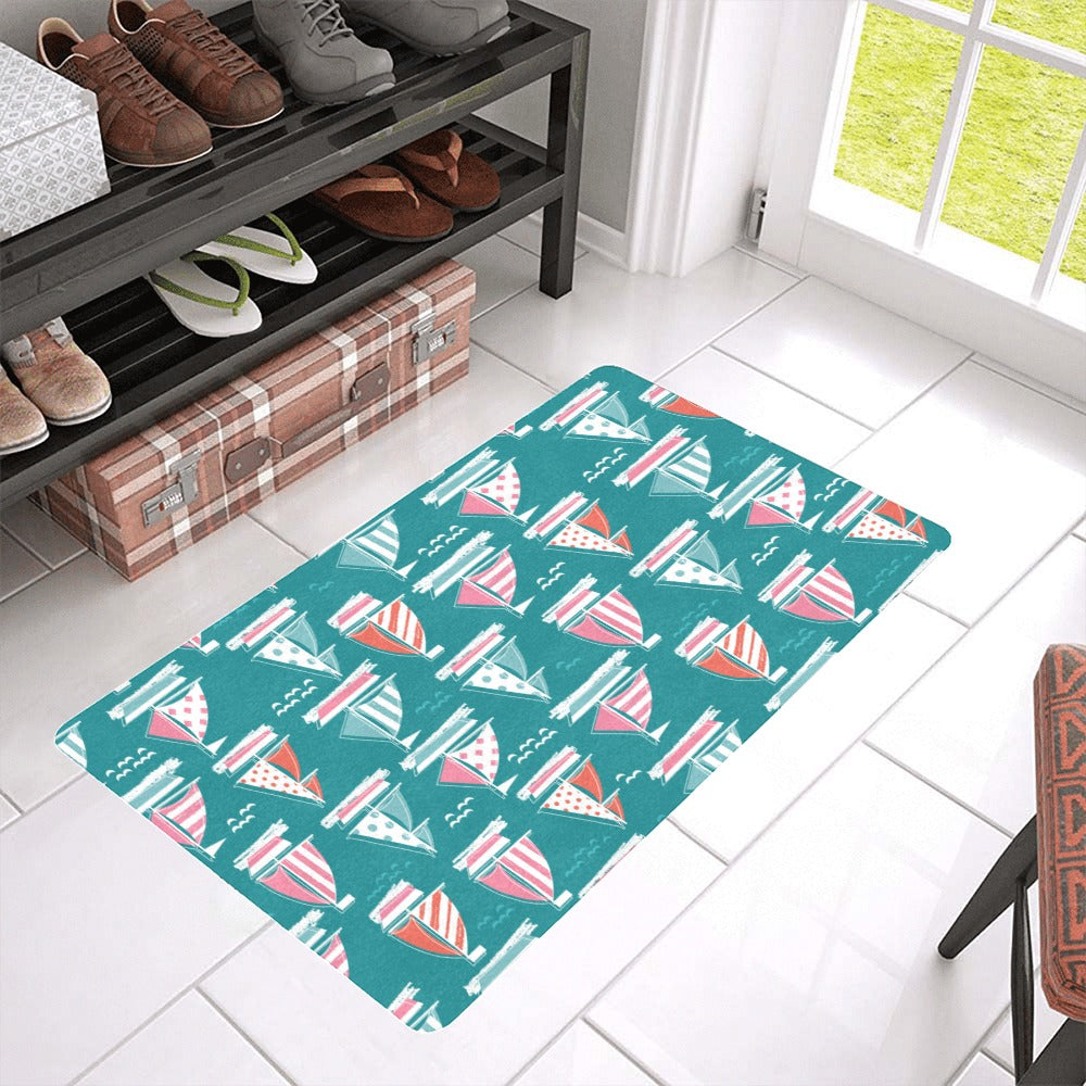 Cute sailboat pattern Doormat
