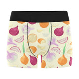 Onion garlic white red pattern Men's All Over Print Boxer Briefs Men's Underwear