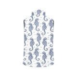 Seahorse pattern background Women's Padded Vest