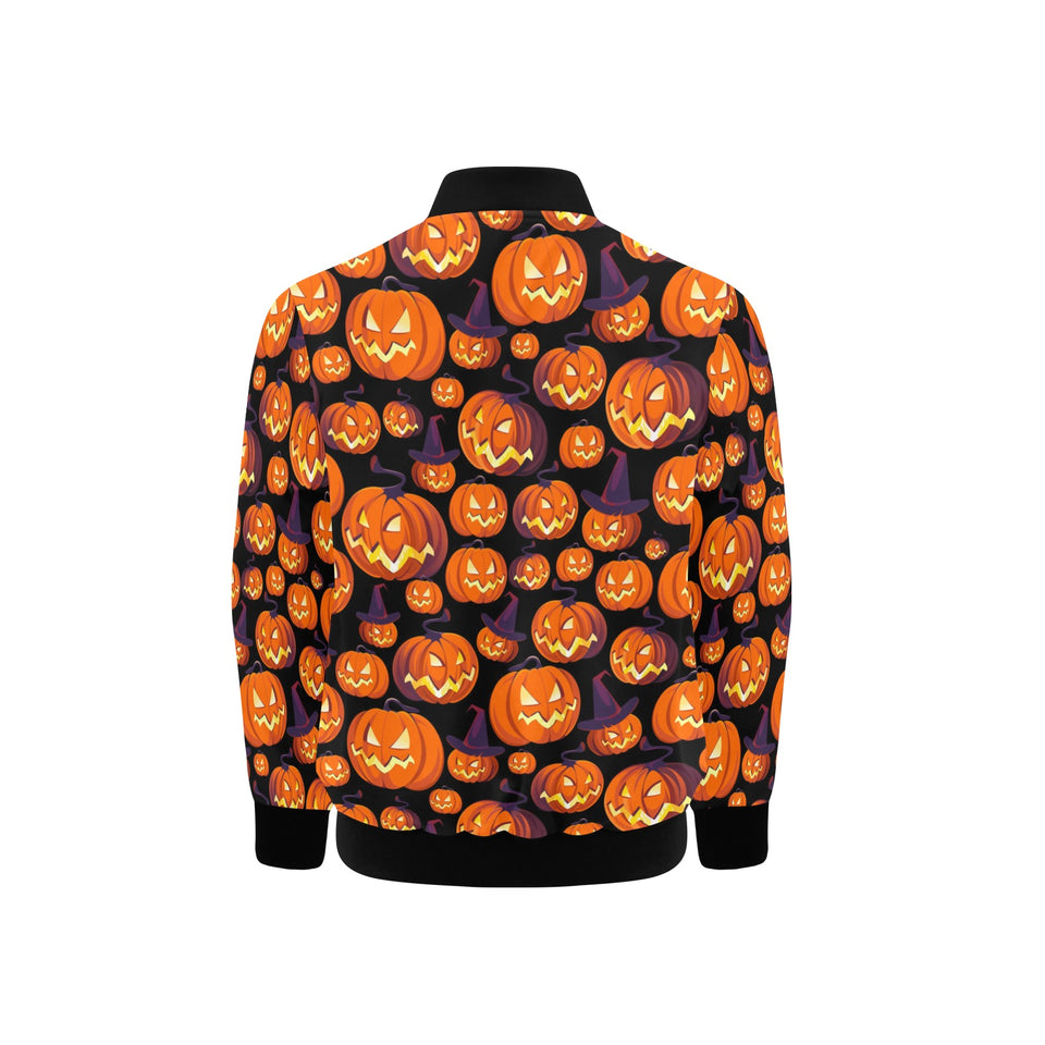 Halloween Pumpkin pattern Kids' Boys' Girls' Bomber Jacket