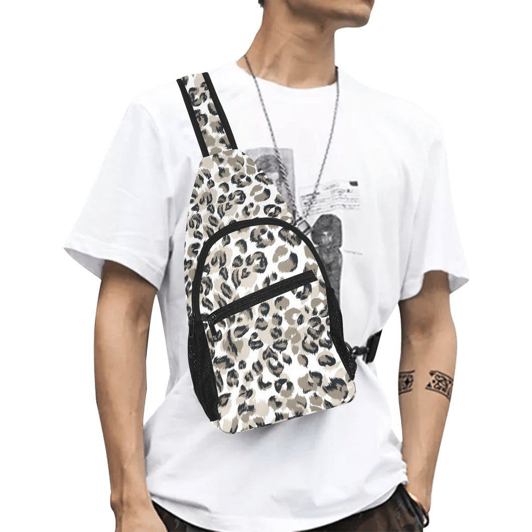 Leopard skin print pattern All Over Print Chest Bag