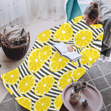 slice of lemon design pattern Blanket Robe with Sleeves
