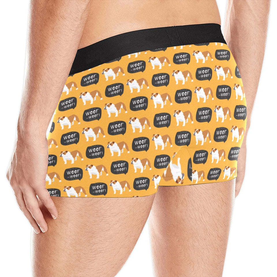English Bulldog Pattern Print Design 04 Men's All Over Print Boxer Briefs Men's Underwear