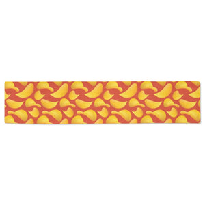 Potato Chips Pattern Print Design 05 Table Runner