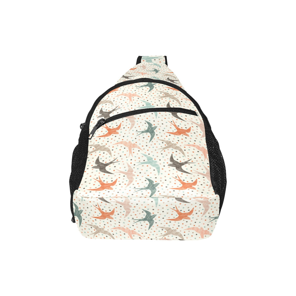 Swallow Pattern Print Design 02 All Over Print Chest Bag