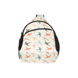 Swallow Pattern Print Design 02 All Over Print Chest Bag