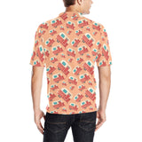 Camper Van Pattern Print Design 03 Men's All Over Print Polo Shirt