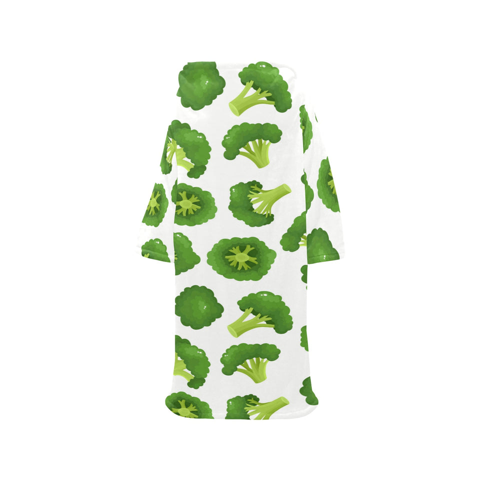 Cute broccoli pattern Blanket Robe with Sleeves