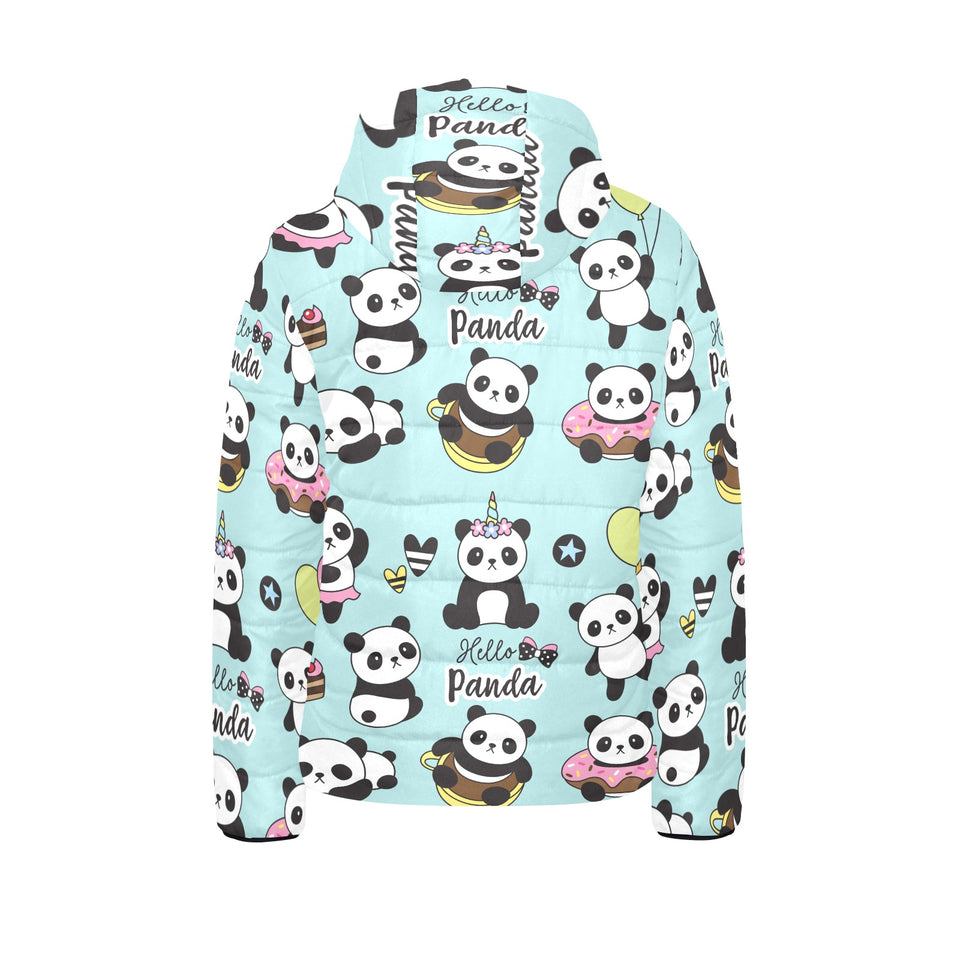Cute baby panda pattern Kids' Boys' Girls' Padded Hooded Jacket