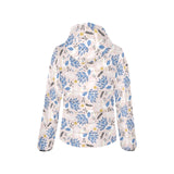 Cute peacock pattern Women's Padded Hooded Jacket