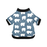 polar bear mother her child pattern All Over Print Pet Dog Round Neck Fuzzy Shirt