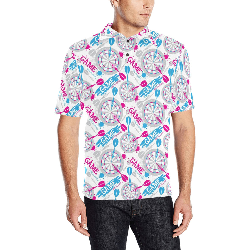 Darts Pattern Print Design 01 Men's All Over Print Polo Shirt