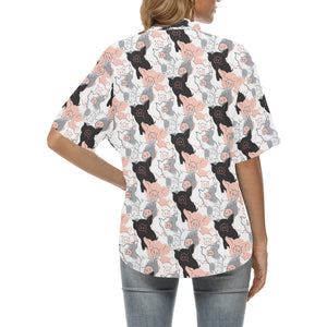 Pig Pattern Print Design 05 Women's All Over Print Hawaiian Shirt