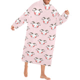 Cute goat pattern Blanket Robe with Sleeves