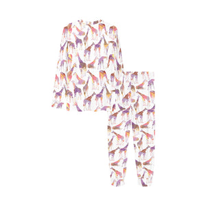 Giraffe Pattern Print Design 02 Kids' Boys' Girls' All Over Print Pajama Set