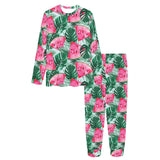Watermelons tropical palm leaves pattern Women's All Over Print Pajama Set