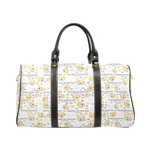 Golden Retriever Pattern Print Design 04 Travel Bag