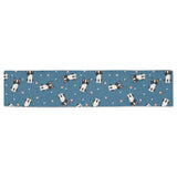 Cute boston terrier dog spattern Table Runner