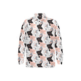 Pig Pattern Print Design 05 Men's Long Sleeve Polo Shirt