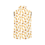 Golden Retriever Pattern Print Design 05 Men's Padded Vest