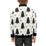 Christmas tree holly snow star pattern Kids' Boys' Girls' Bomber Jacket