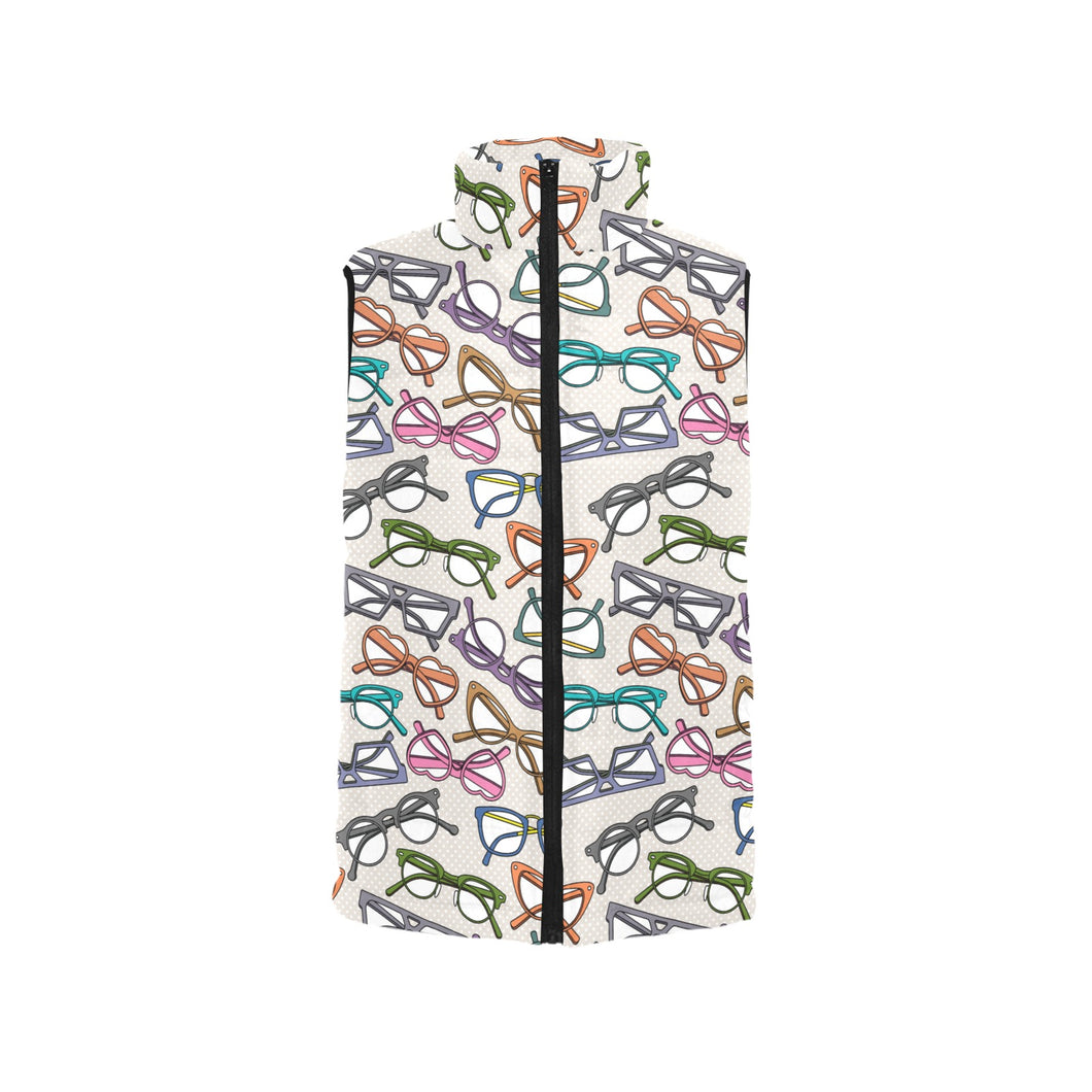Sun Glasses Pattern Print Design 01 Women's Padded Vest