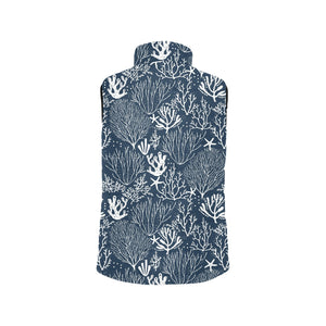 Coral Reef Pattern Print Design 05 Men's Padded Vest
