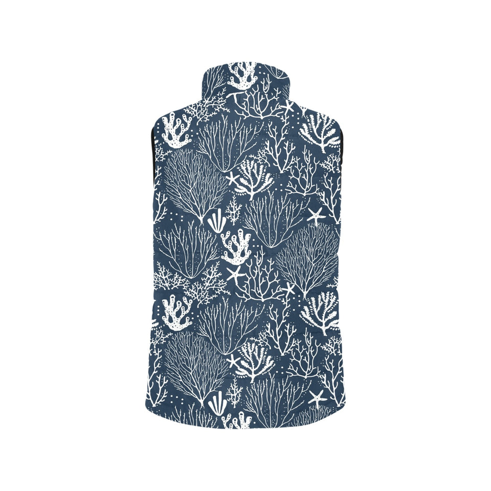 Coral Reef Pattern Print Design 05 Men's Padded Vest