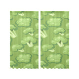 Broccoli pattern green background Gauze Curtain